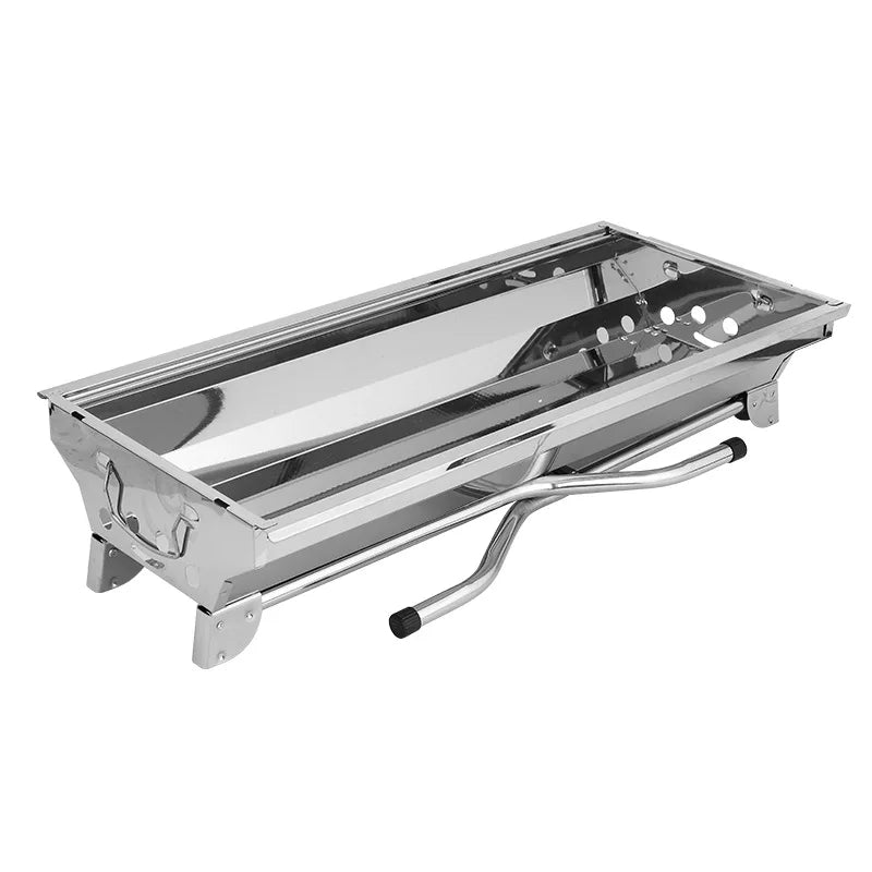 JOYLIVE Outdoor Stainless Steel Charcoal Grill Portable Barbecue Tool Folding Free Installation Handle BBQ Cooking Grid Park