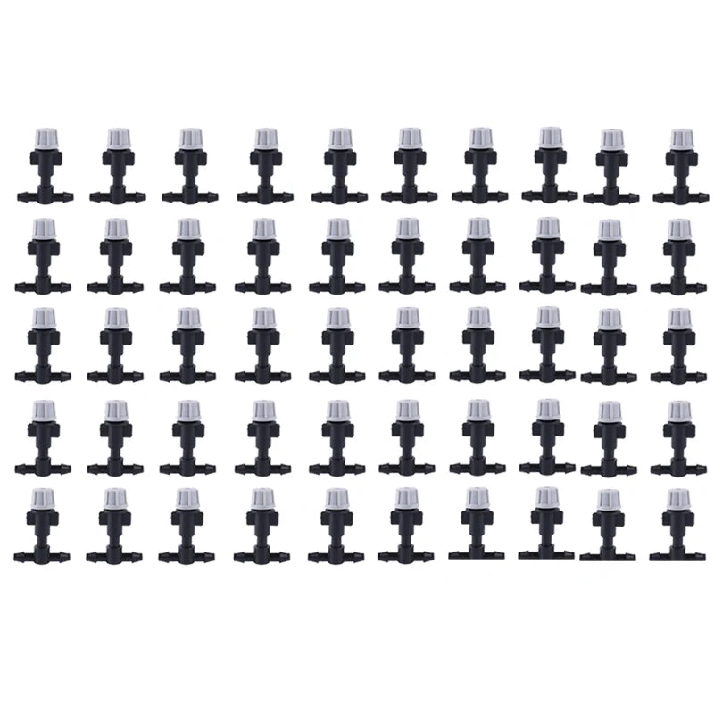 50-500 Pcs Plasic Watering Irrigation 25mm/0.98 Inches Garden Sprinkler Heads Misting Nozzle Tee Joints for Watering Irrigation