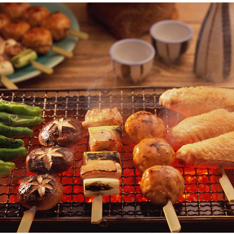 C2 BBQ Non-Stick Grilling Basket Grill Heat Resistant Grill Sheet Liner Mesh Mat Meat Vegetable Steak Picnic Party Barbecue Tool