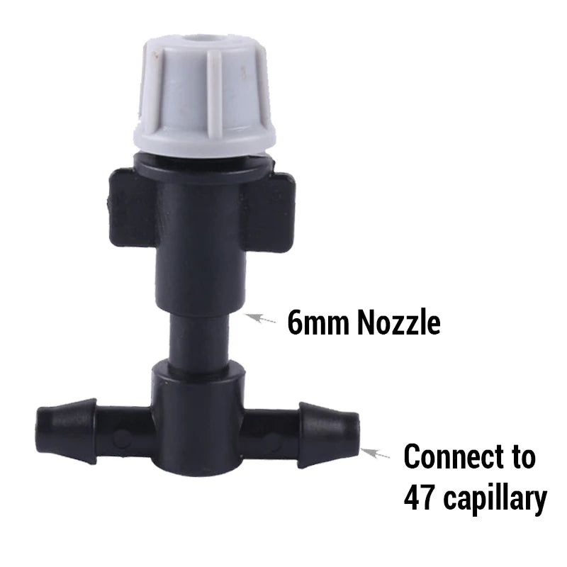 50-500 Pcs Plasic Watering Irrigation 25mm/0.98 Inches Garden Sprinkler Heads Misting Nozzle Tee Joints for Watering Irrigation
