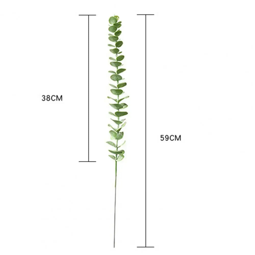 2Pcs Artificial Plant Fake Eucalyptus Green Leaf Fake Foliage Flowers Rattan string Home Garden Wedding Party Decoration Artific