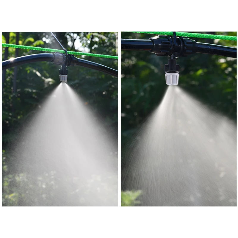 50-500 Pcs Plasic Watering Irrigation 25mm/0.98 Inches Garden Sprinkler Heads Misting Nozzle Tee Joints for Watering Irrigation