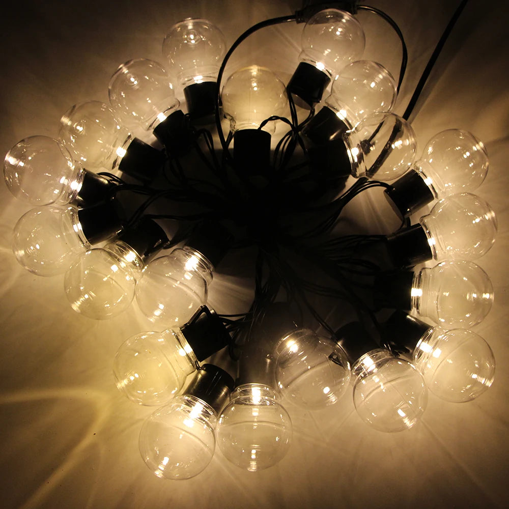6M/16M Festoon Led Globe Fairy String Lights Christmas Garland Street Bulb Outdoor For New Year Party Holiday Garden Decoration