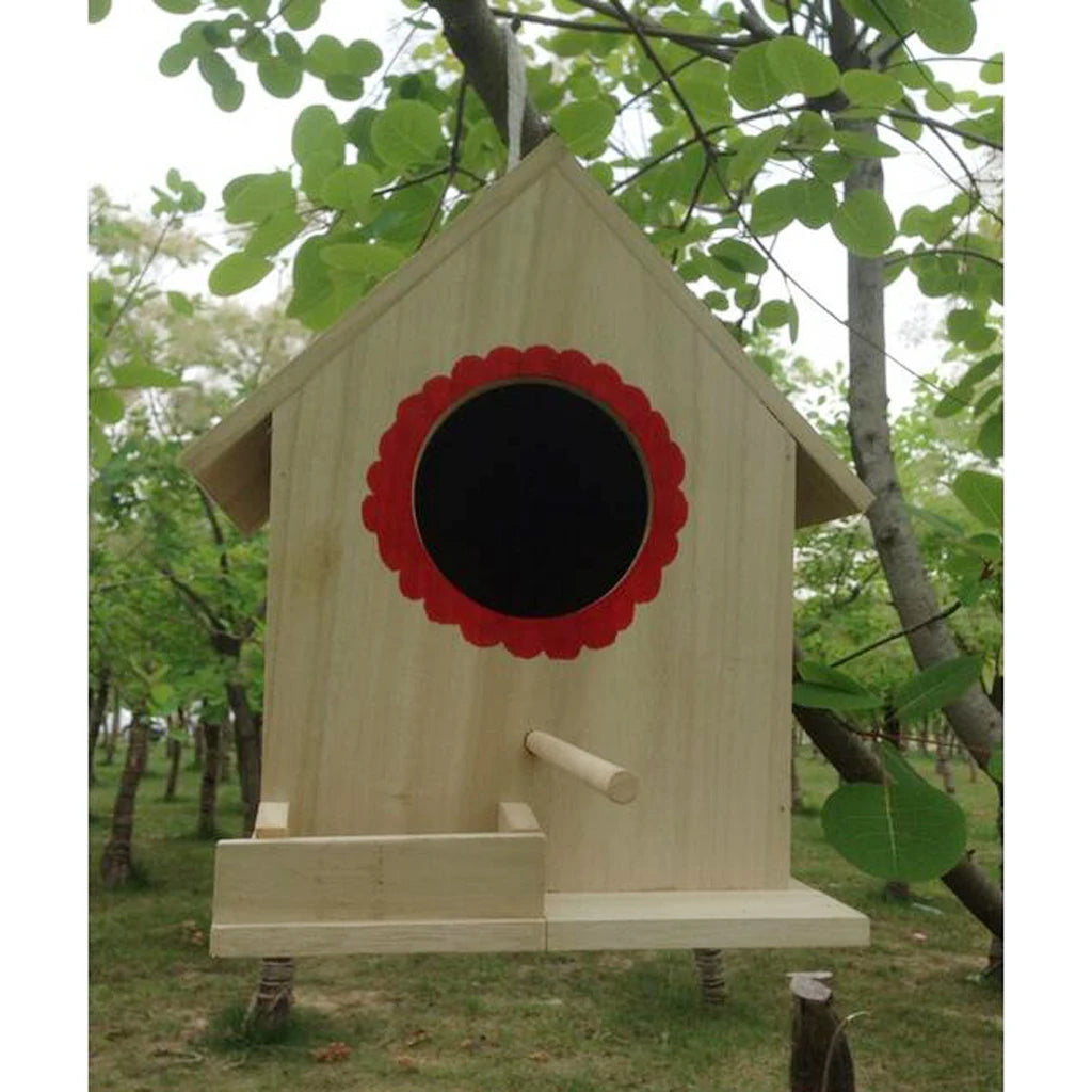 Rustic Small Birds Hatching Breeding Nest Box Wild Life Hanging Pocket House Cold Weather Garden Gifts