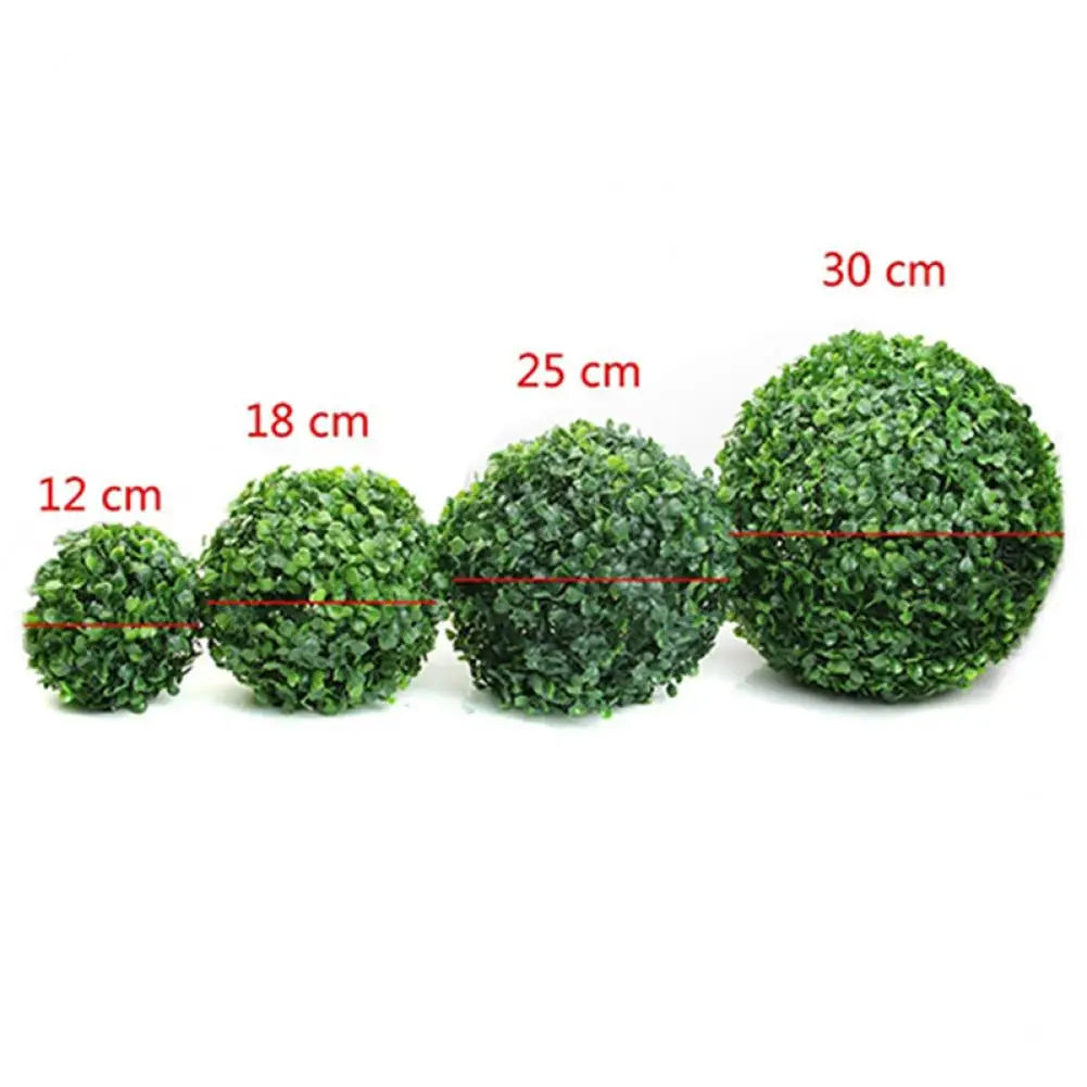 1pc Green Artificial Plant Ball Topiary Plastic Tear Resistant Tree Boxwood Wedding Party Outdoor Garden Home Decoration