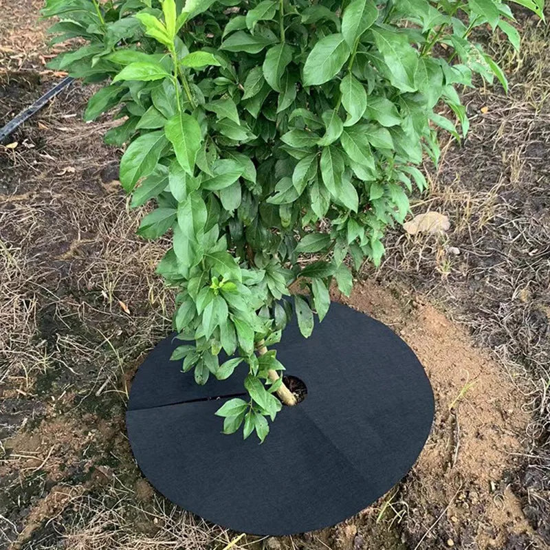 1Pcs New Tree Protection Weed Mats Ecological Control Cloth Mulch Ring Round Weed Barrier Plant Cover for Indoor Outdoor Gardens