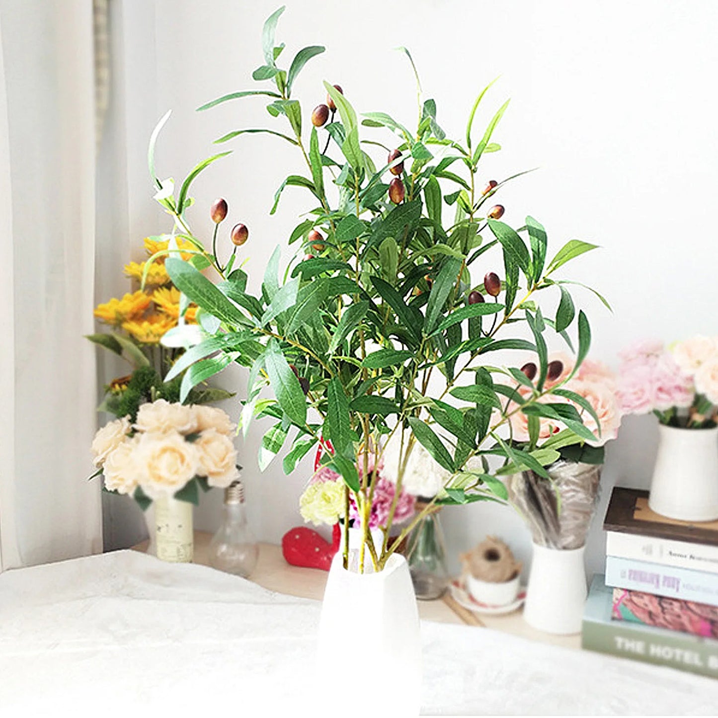 Olive Leaf Artificial Plant Berries Artifical Flower Living Room Decoration Plastic Simulation