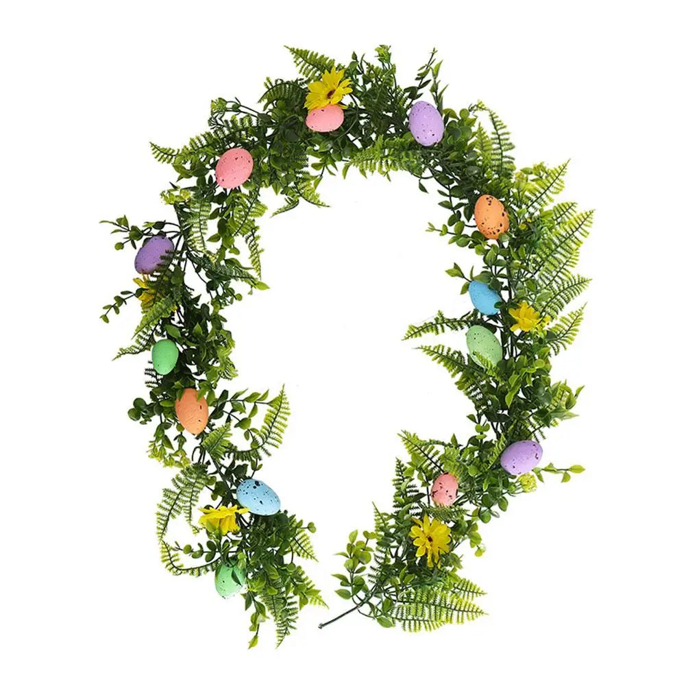200cm Easter Egg Vine With Light Simulated Fake Vine Plant Plastic Decor Home Party Hanging Vine Hotel Garden Garland Artif M4i4