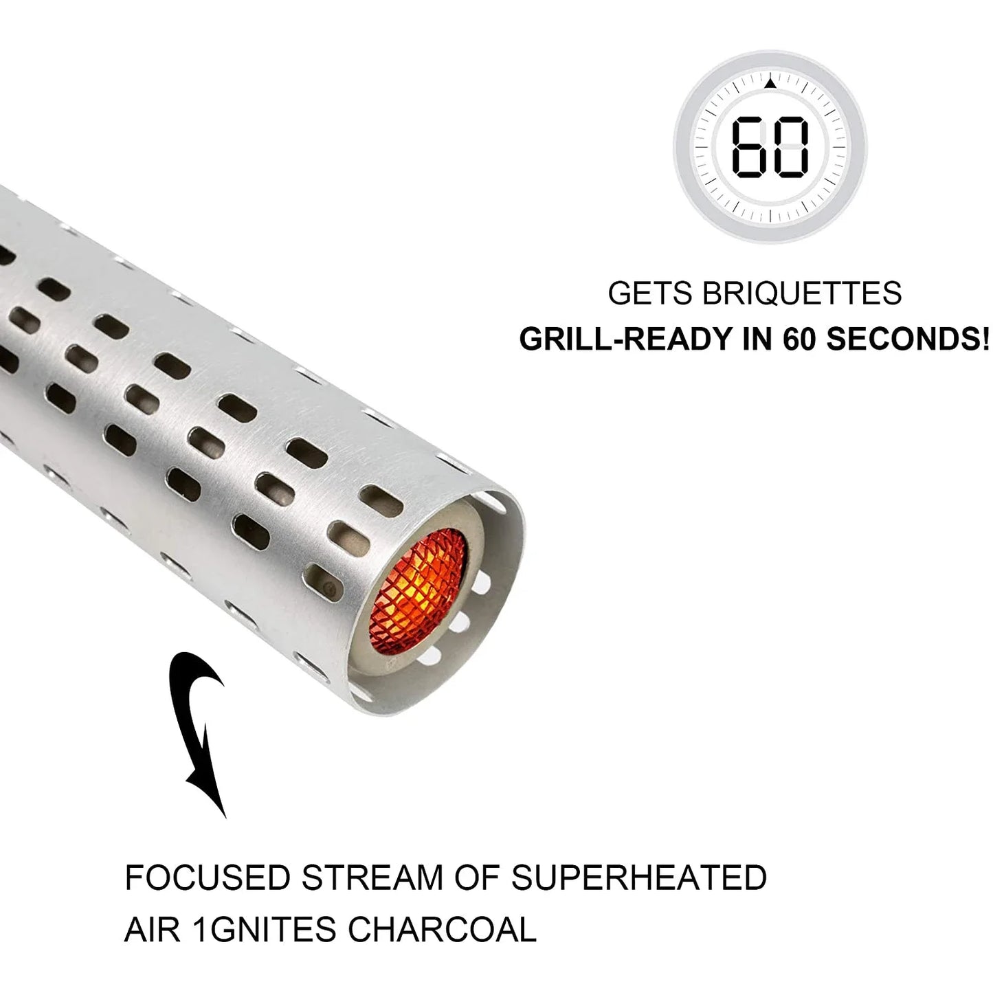 Kamado Smoker BBQ Starter Grill Fire Lighting Tools Premium Electric Charcoal Lighter
