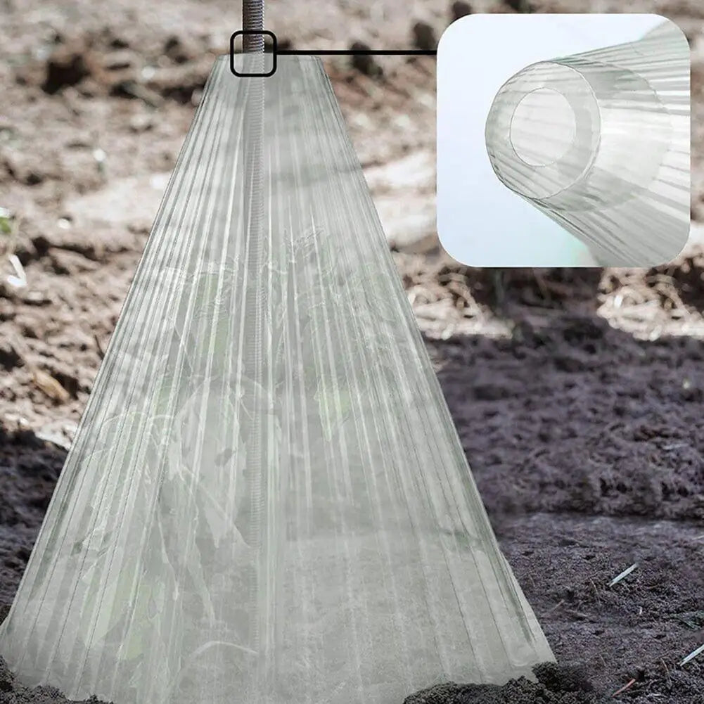 20Pcs Plant Protection Cover Light Translucent Breathable Top Rain Sunlight Prevention Bell Plants Tent Garden Supply