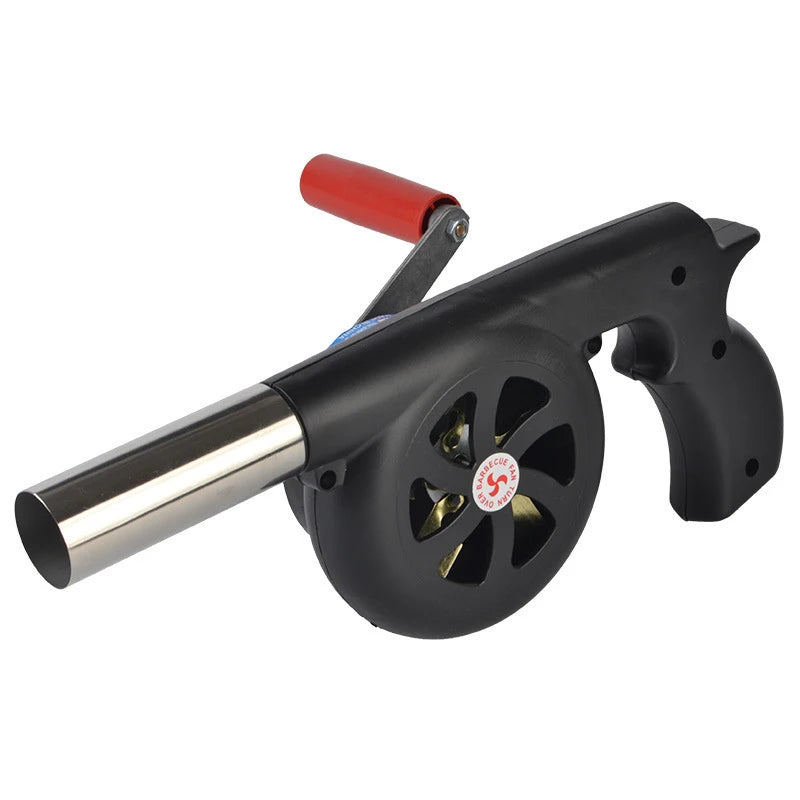 Outdoor Cooking BBQ Fan Portable Hand Crank Fan Air Blower Grill Picnic Camping Stove Accessories Barbecue Fire Bellows Tools