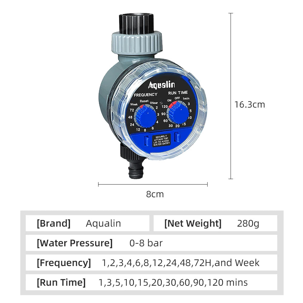 2pcs Aqualin Smart Ball Valve Watering Timer Automatic Electronic Home Garden for Irrigation Used in the Garden , Yard #21025-2