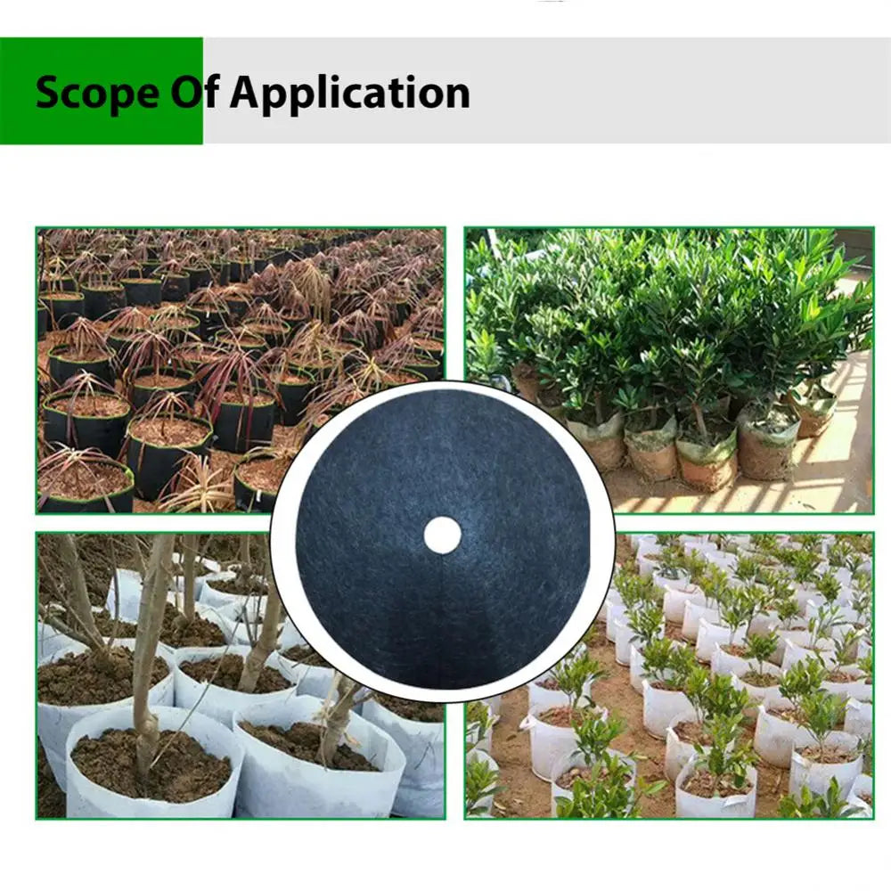 Tree Protection Mats Ecological Control Cloth Mulch Ring Round Barrier Plant Cover for Indoor Outdoor Gardens
