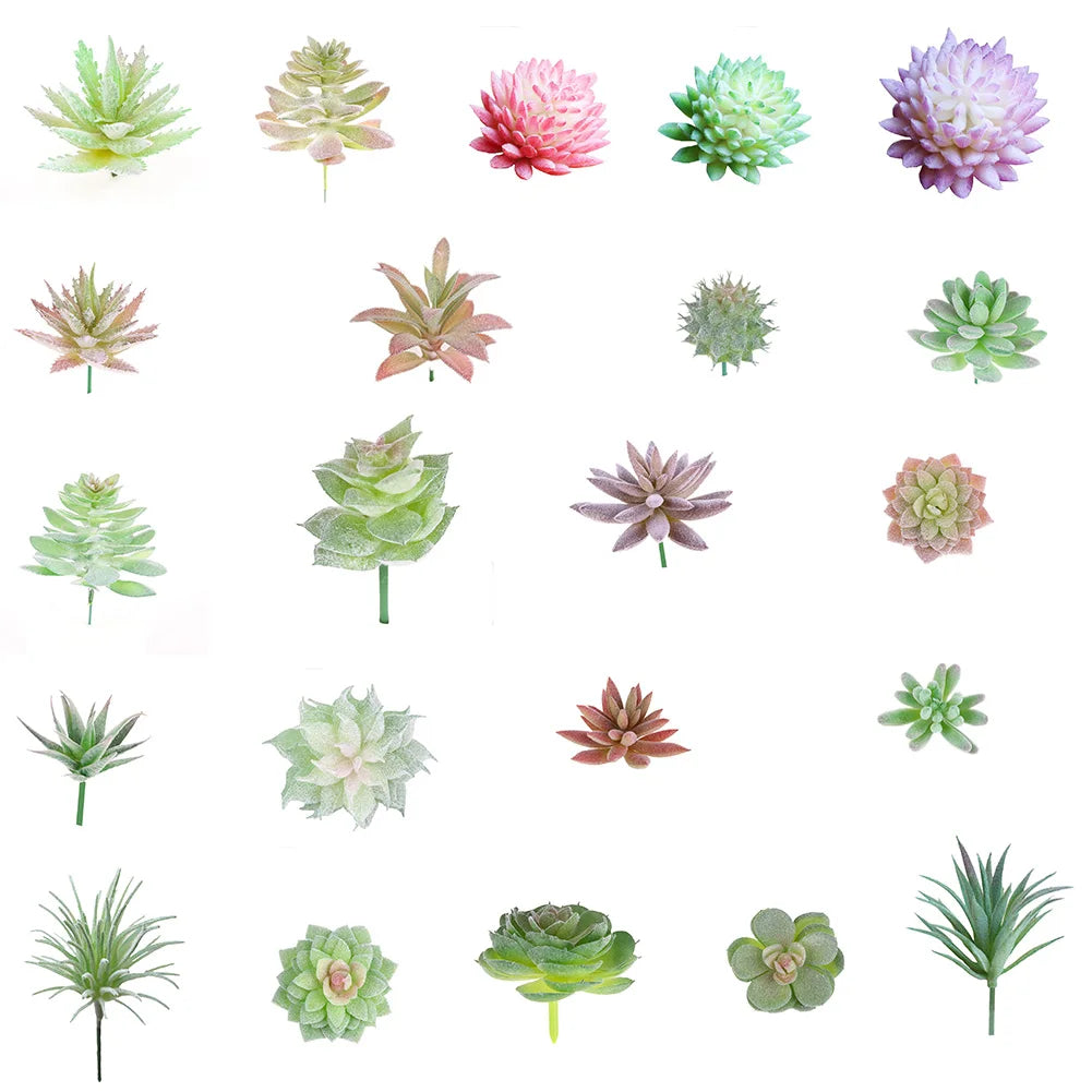 Wedding Decoration Festive Party Supplies Garden Artifical Simulation Fake Mini Succulents Potted Plant Flower Home Office Decor