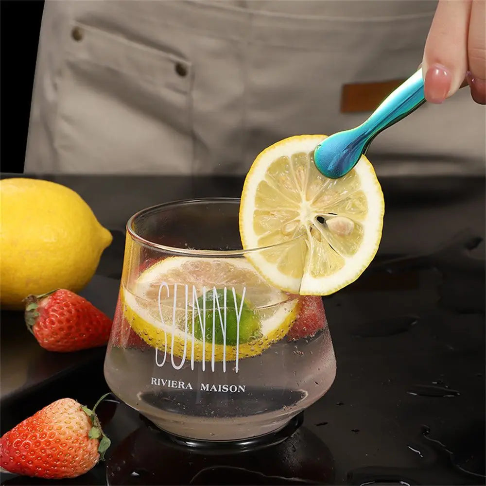 Multicolor Stainless Steel Clip Ice Tong Bread Food BBQ Clip Barbecue Clip Cube Sugar Ice Tongs Tool Bar Kitchen Utensils