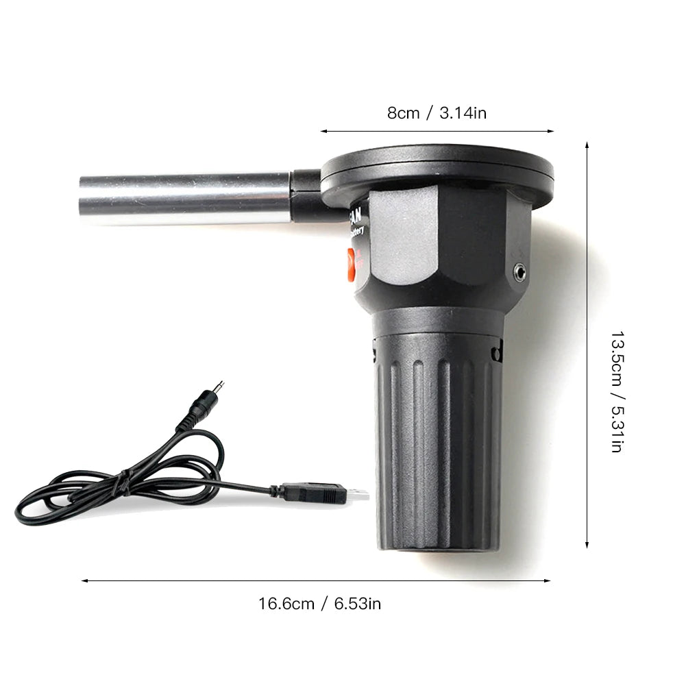 BBQ Fan USB Portable Barbeque Air Blower For Outdoor Barbecue Fire Bellow Camping And Hiking Picnic Without Battery 5V Dropship