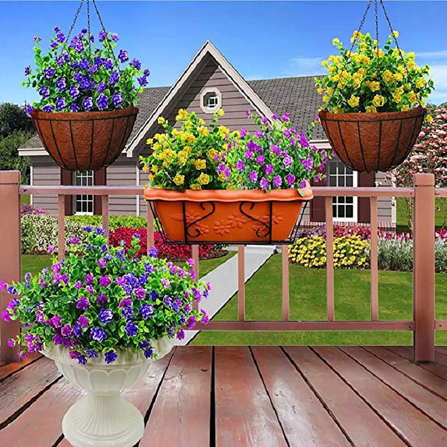Faux Plastic Plants Fake Flower Bouque Artifical Flowers 6pcs 6 Pcs Elegant For Wedding Bridle Bouquet Part Home Decoration