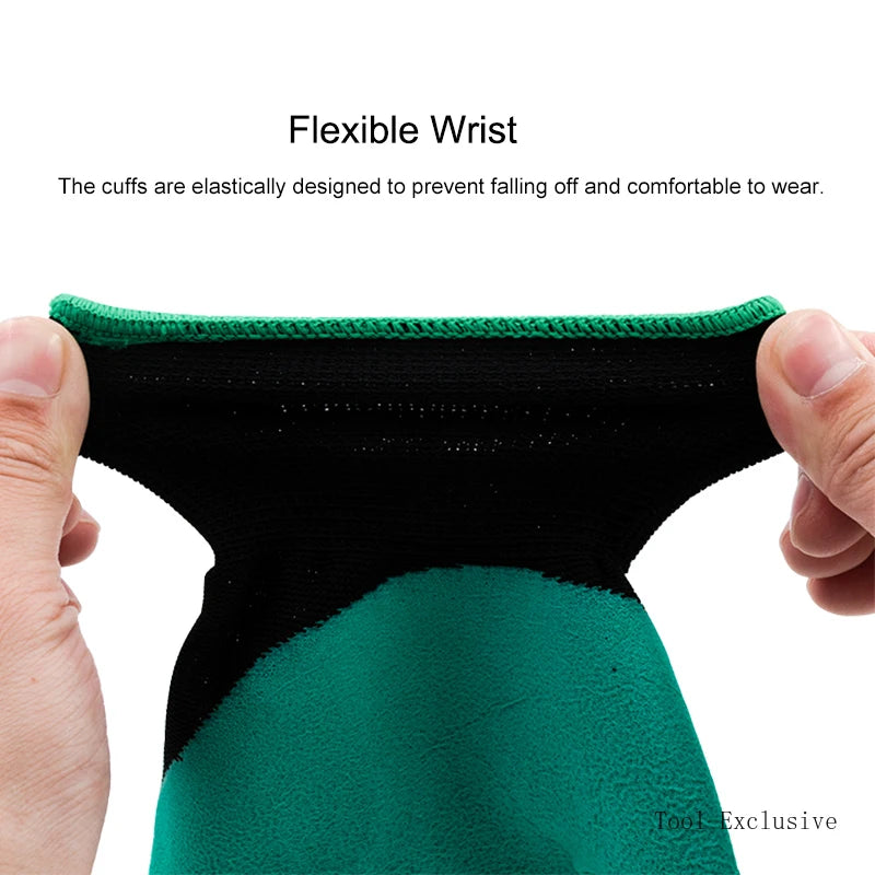 Garden Gloves With Claws Latex Work Gloves Breathable Waterproof Earth-Digging Planting Sting-Resistant Protective Digging Tools