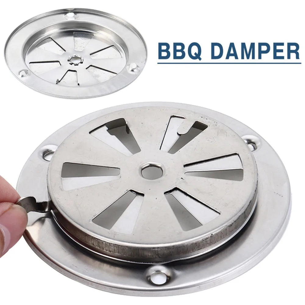 BBQ Smokehouse Air Louver Vent Grill Stand Smoke Generator Stove Exhaust Vent Stove Air Damper Air Vent Grille Replacement Parts