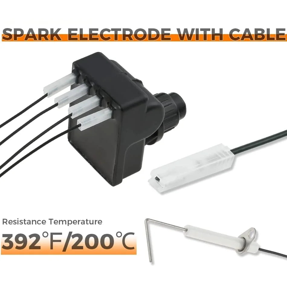 Gas Grill Spark Generator,Electronic AA Battery BBQ Igniter with 4Pcs Electrode Igniters Wire for Blackstone 28" Propane Griddle