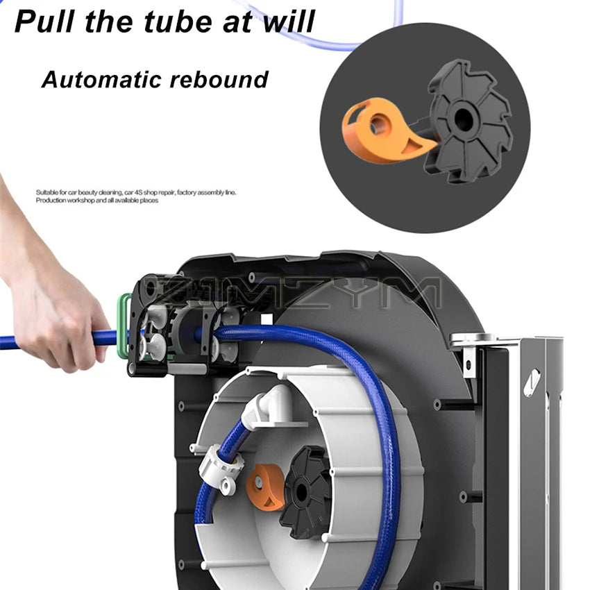 15/20M Automatic Retractable Hose Reel Water Drum 4S Shop Car Wash Garden Wall Mount Water DrumCleaning Machine Reel Telescopic