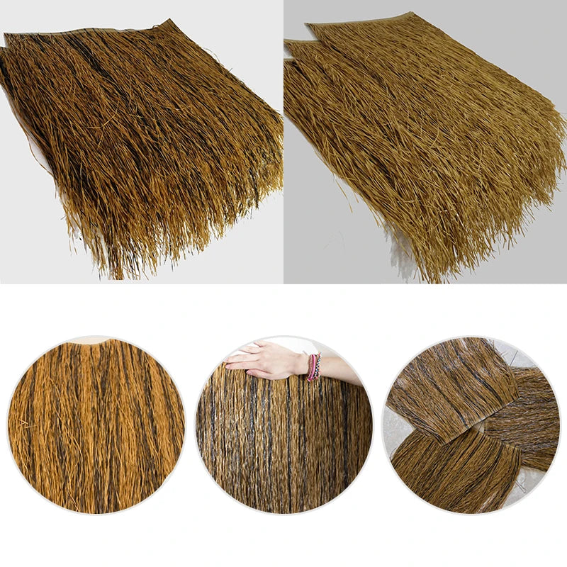 Fake Thatch Grass Decorate Simulation Natural Thatched Artifical Plant For Outdoor Roof Pavilion Home Garden Rainproof Thatch