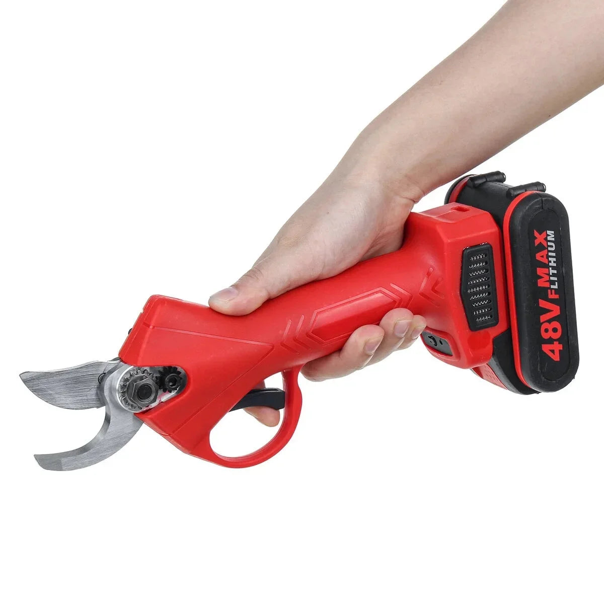 48V Cordless Electric Pruning Shears Battery Punner Garden Scissors Bonsai Tree Pruning Branches Cutter Landscaping Garden Tools