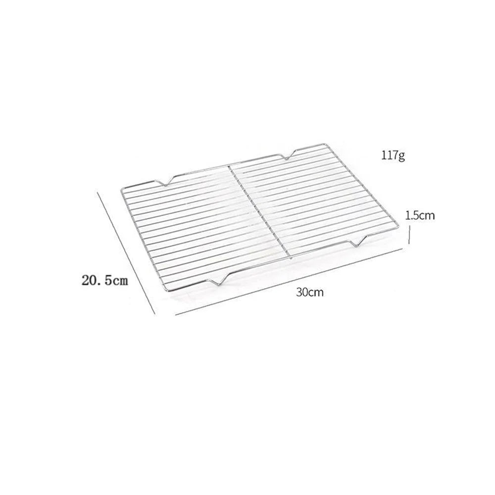 Durable Net Cooling Baking Rack Grid Rounded Corners Design Grill Sheet Bbq Grill Meshes Kitchen Tools Strong Bearing Capacity