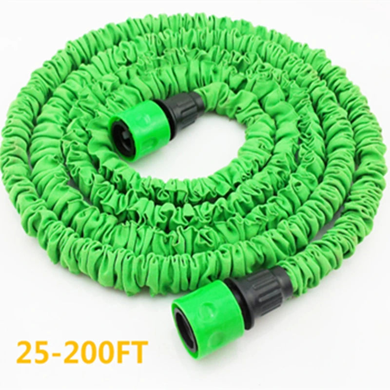 Magic Watering Hose Flexible Expandable Garden Hose Reels Water Hose Pipe US EU Quick Connector Valve Blue Green 25FT-200FT