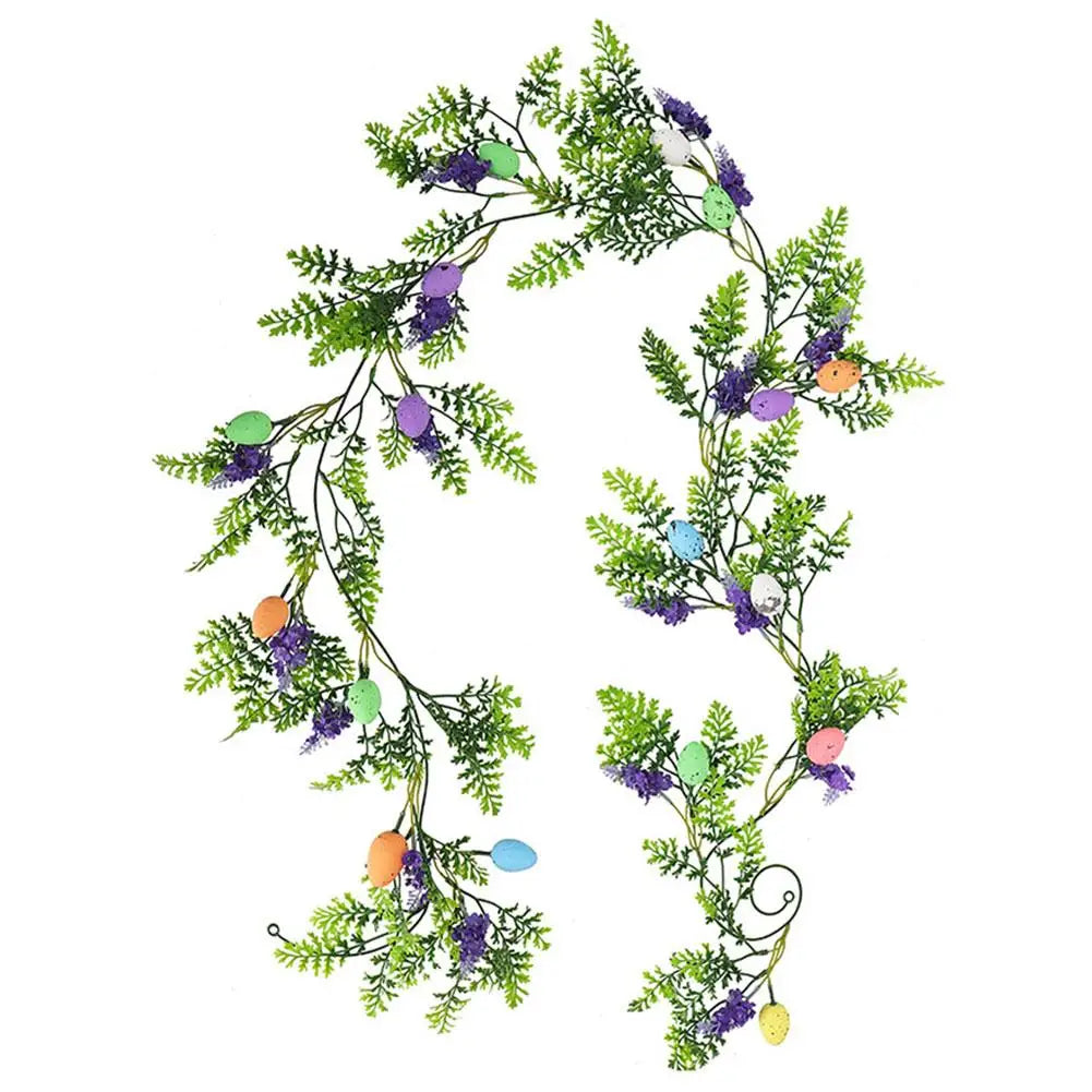 200cm Easter Egg Vine With Light Simulated Fake Vine Plant Plastic Decor Home Party Hanging Vine Hotel Garden Garland Artif M4i4