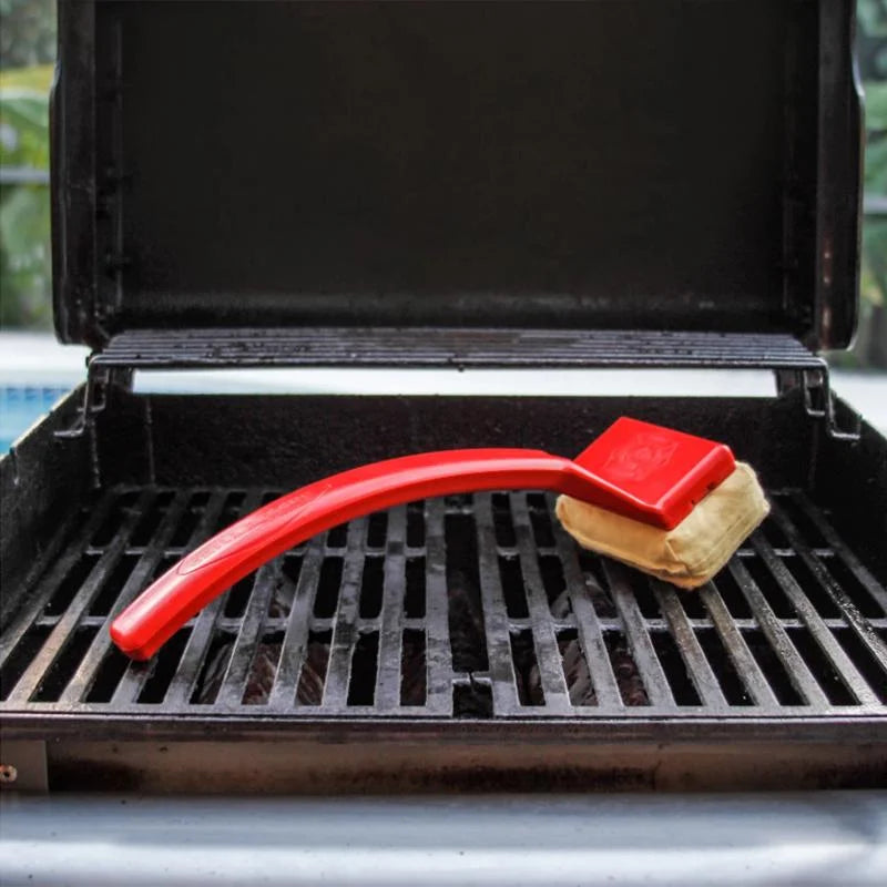 Grill Brush BBQ Replaceable Cleaning Head Bristle Free-Durable Scraper Tools Cast Iron Stainless-Steel Grates Barbecue Cleaner