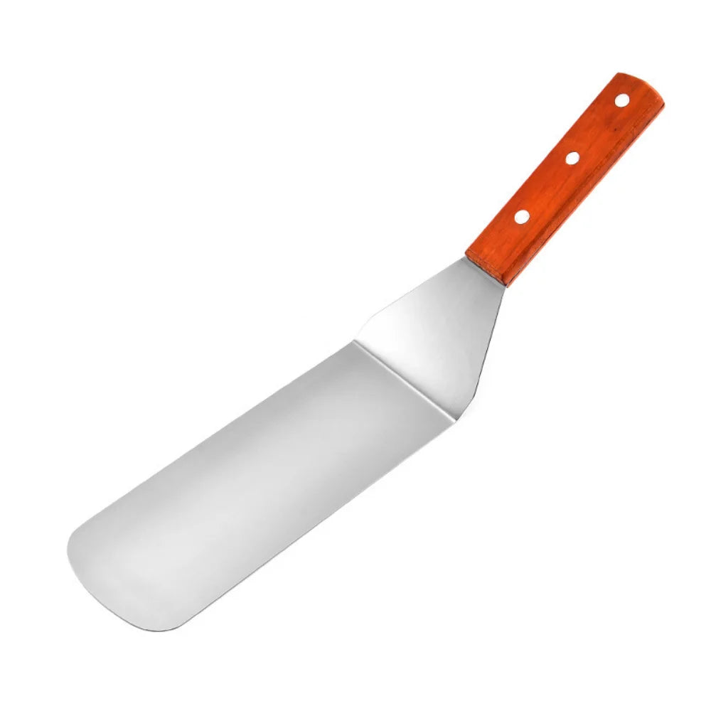 Stainless Steel Metal BBQ Grill Turner Spatula Kitchen Cooking Utensils Accessories for Cutlets Bacon Teppanyaki Pancake Cocina