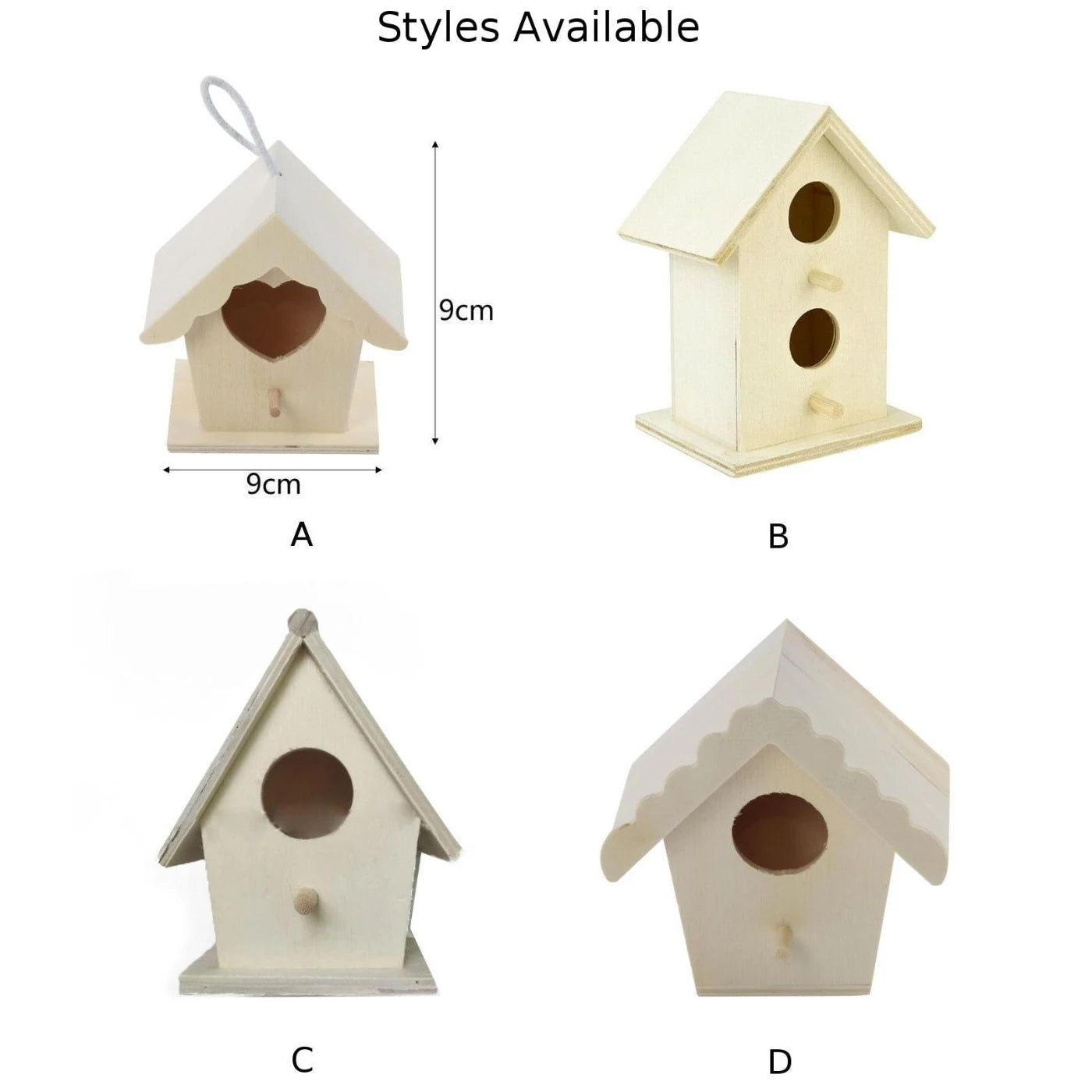 Wooden Hummingbird House Bird Cage Accessories DIY Wooden Kit Bird's Nest Ornaments Home Gardening Garden Decoration