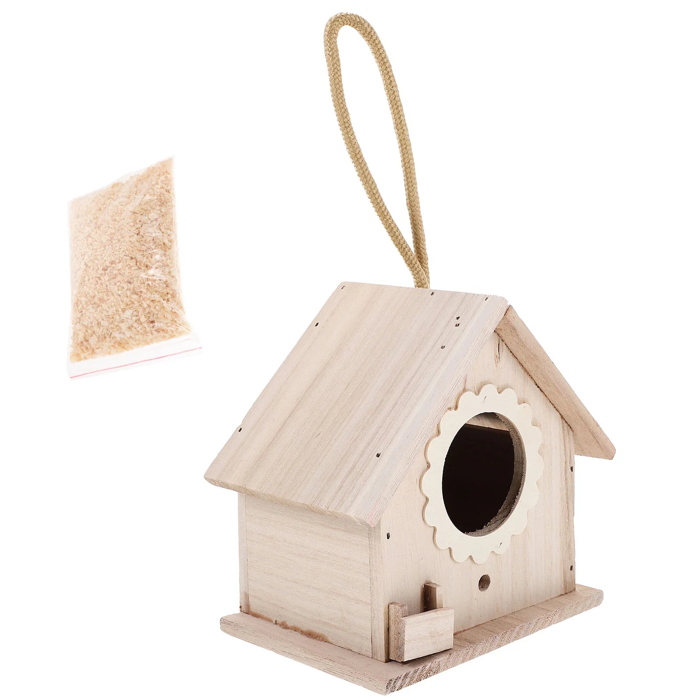 Wooden Bird House Nest Birds Parakeet The Bird's Feeder Birdhouses Plastic Outdoor Decor
