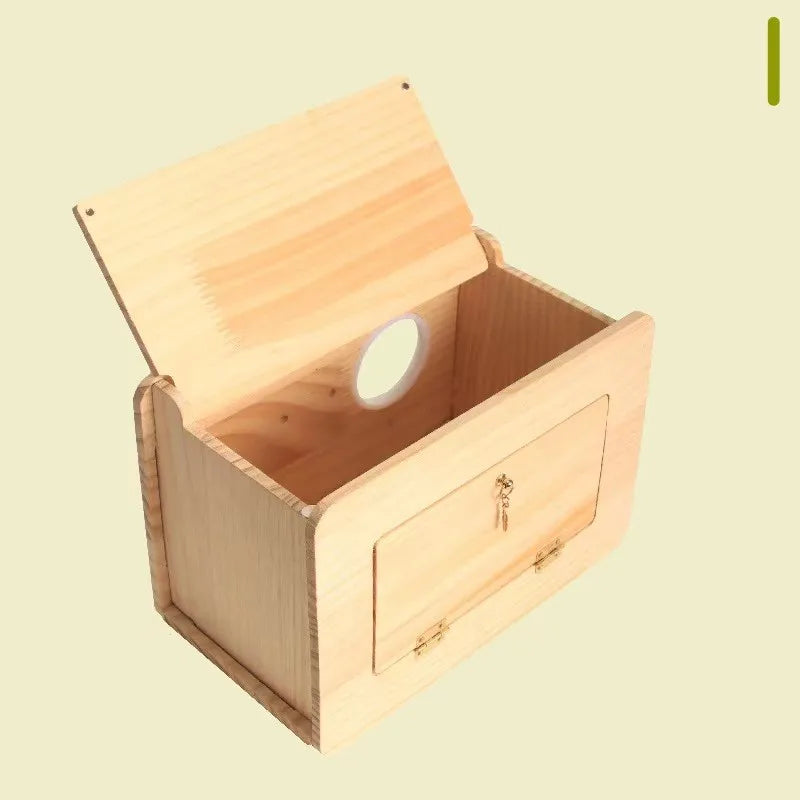 Bird Box Nesting Parakeet Cage House Houses Cockatiel Wooden Parrot Budgie Breeding Parakeets Wood Cages Boxes Home Supplies