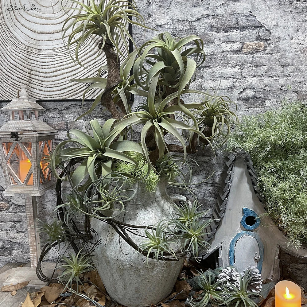 SunMade INS Air Grass Series Wall Hanging Big Fake Plants Garden Decoration Plantas Artificiales Home Decoration Accessories DIY