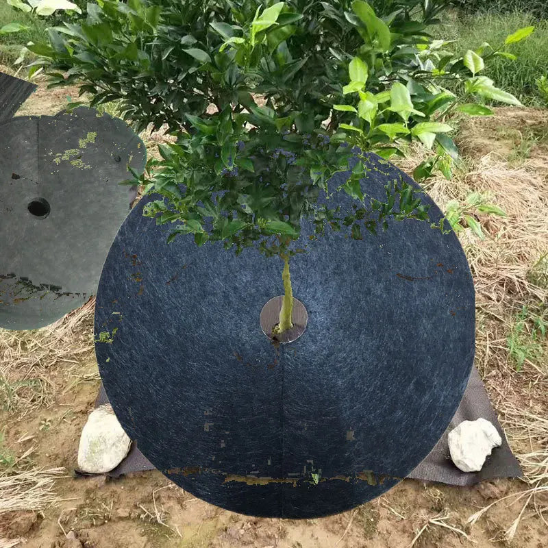 1Pcs New Tree Protection Weed Mats Ecological Control Cloth Mulch Ring Round Weed Barrier Plant Cover for Indoor Outdoor Gardens