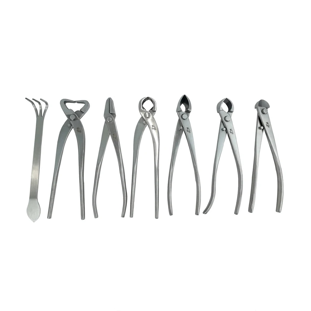 Professional Grade 4/5/6/7PCS Bonsai tool Set Kit Stainless Steel Bonsai Scissors Knob Cutter Jin Pliers Trunk Splitter Garden