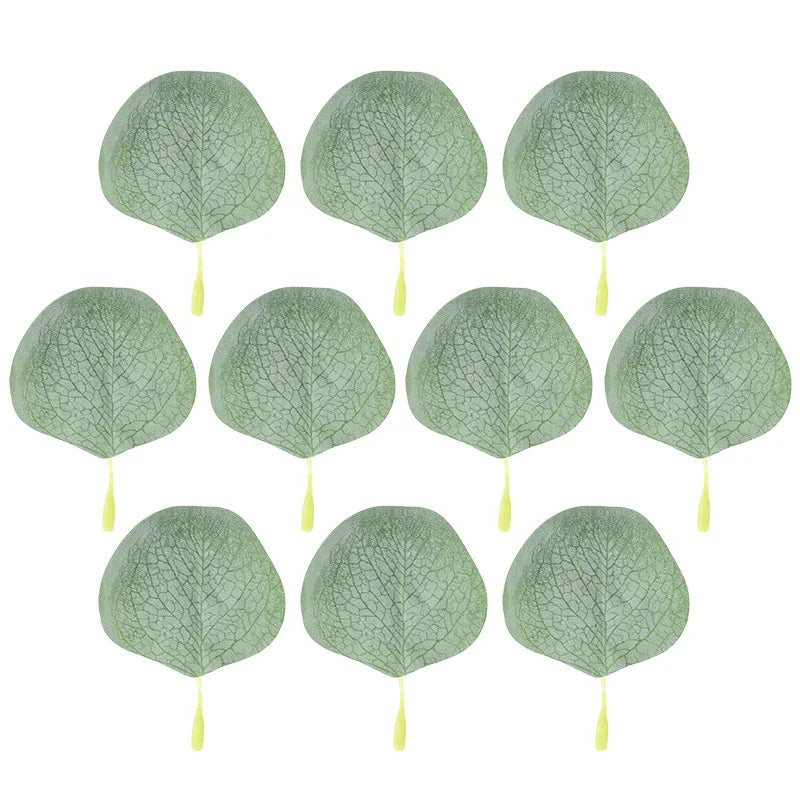 100 Pcs Artifical Eucalyptus Leaf Petal Silk Fake Plant Leaf For Wedding Party Decoration Home Garden Wreath Decor Supplies
