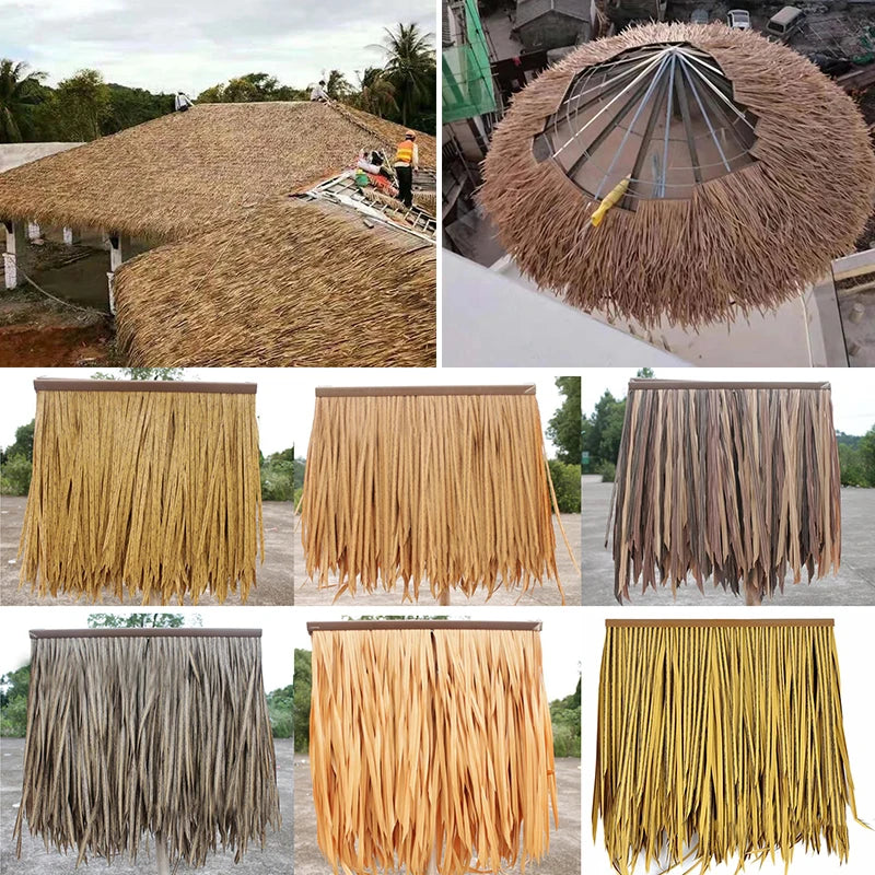 Fake Thatch Decor Simulation Natural Thatched Artifical Plant For Outdoor Roof Pavilion Home Garden Decoration Retardant Thatch