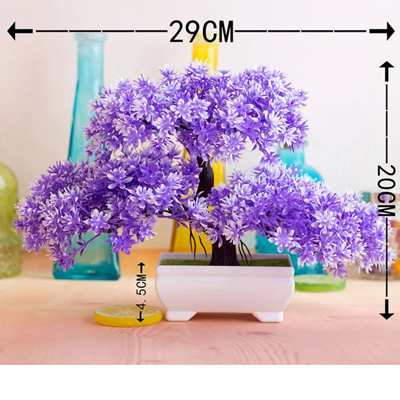 Artifical Plant Creative Mini Ball Sakura Snow Ball Plastic Potted Grass Ball Bonsai Small Tree Home Decoration Flower Ornament