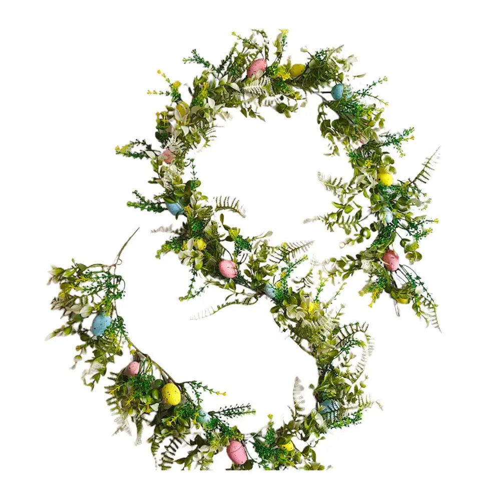 200cm Easter Egg Vine With Light Simulated Fake Vine Plant Plastic Decor Home Party Hanging Vine Hotel Garden Garland Artif M4i4
