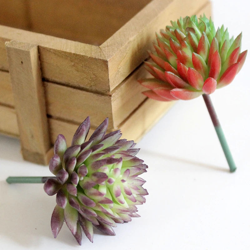 Artifical Plastic Succulent Plant Cactus Echeveria Flower Home Garden Office Decor Gift Creative Accessories Craft Ornaments