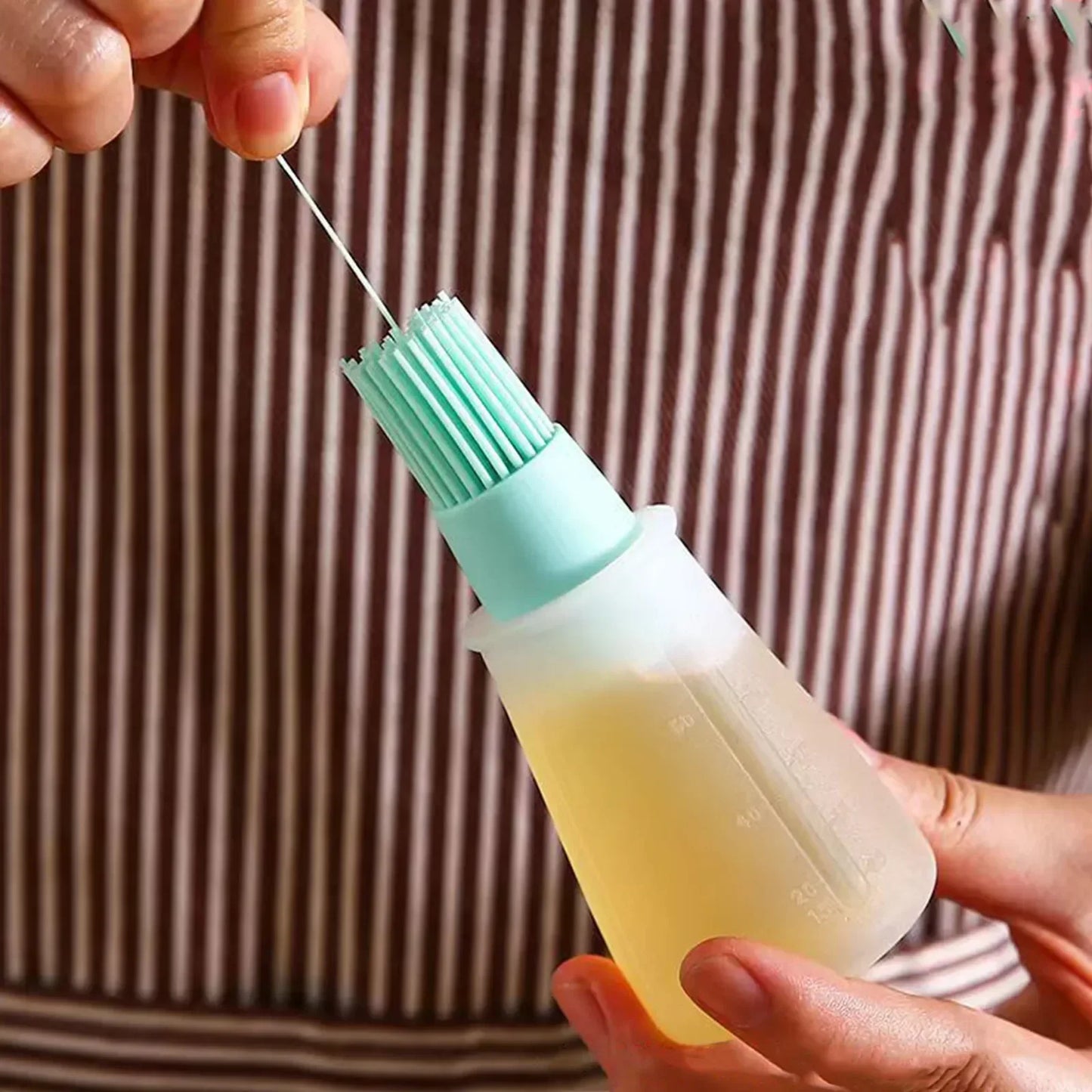 Silicone Flat-bottomed Barbecue Oil Bottle Brush BBQ Brushes Kitchen Gadgets Bbq Accessories
