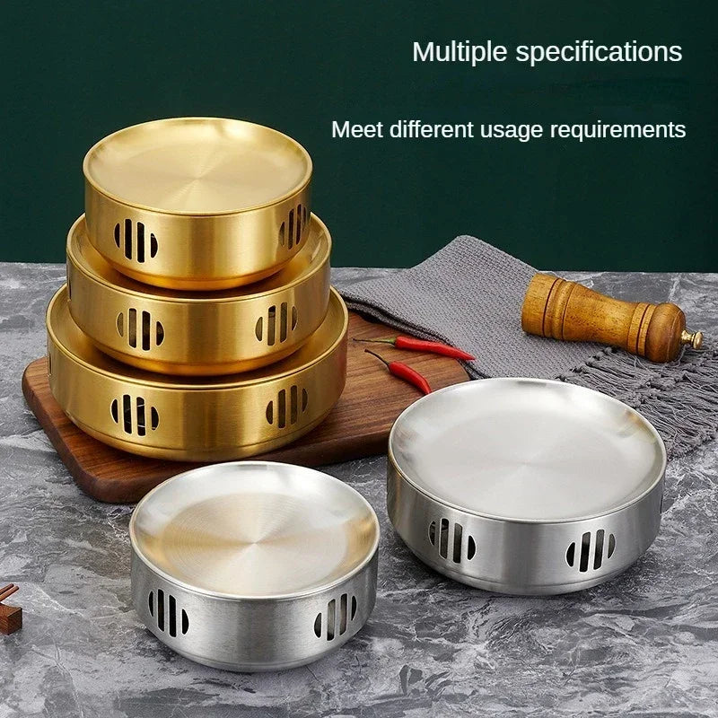 BBQ Grill Korean Style Barbecue Stainless Steel Alcohol Stove Insulation Stove Suitable for Home Commercial Brazier Camping