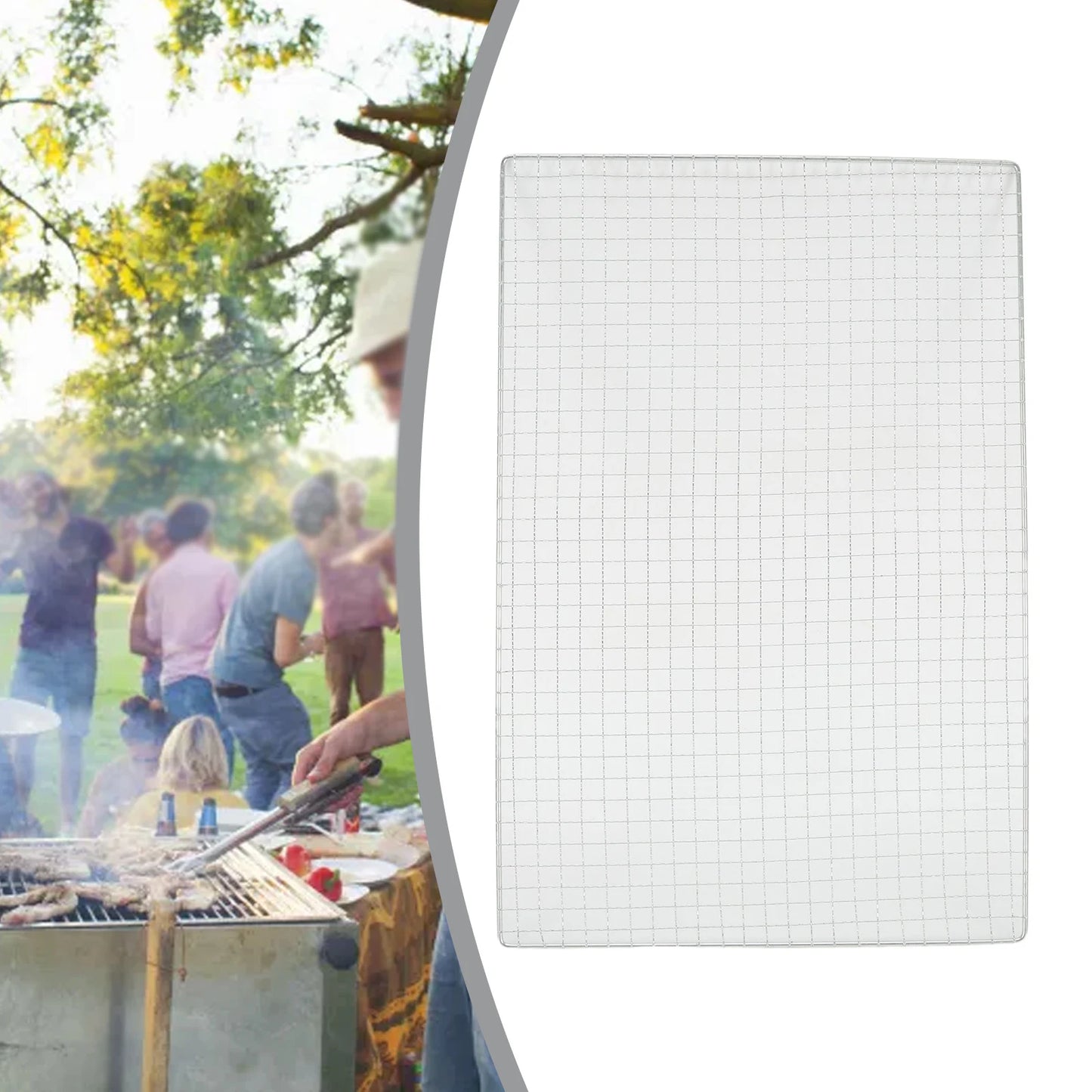 1pc BBQ Grate Mesh Net Barbecue Grill Grate Grid Stainless Steel Japanese Korean Kitchen Supplies Outdoor Picinic Tools