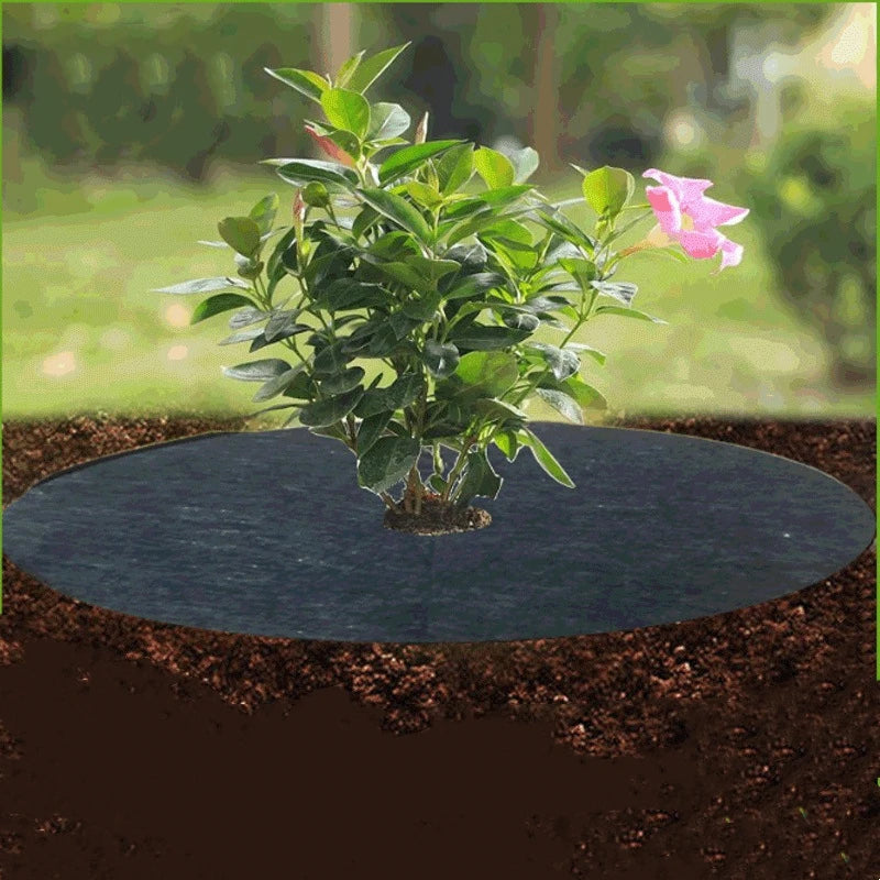 1Pcs New Tree Protection Weed Mats Ecological Control Cloth Mulch Ring Round Weed Barrier Plant Cover for Indoor Outdoor Gardens