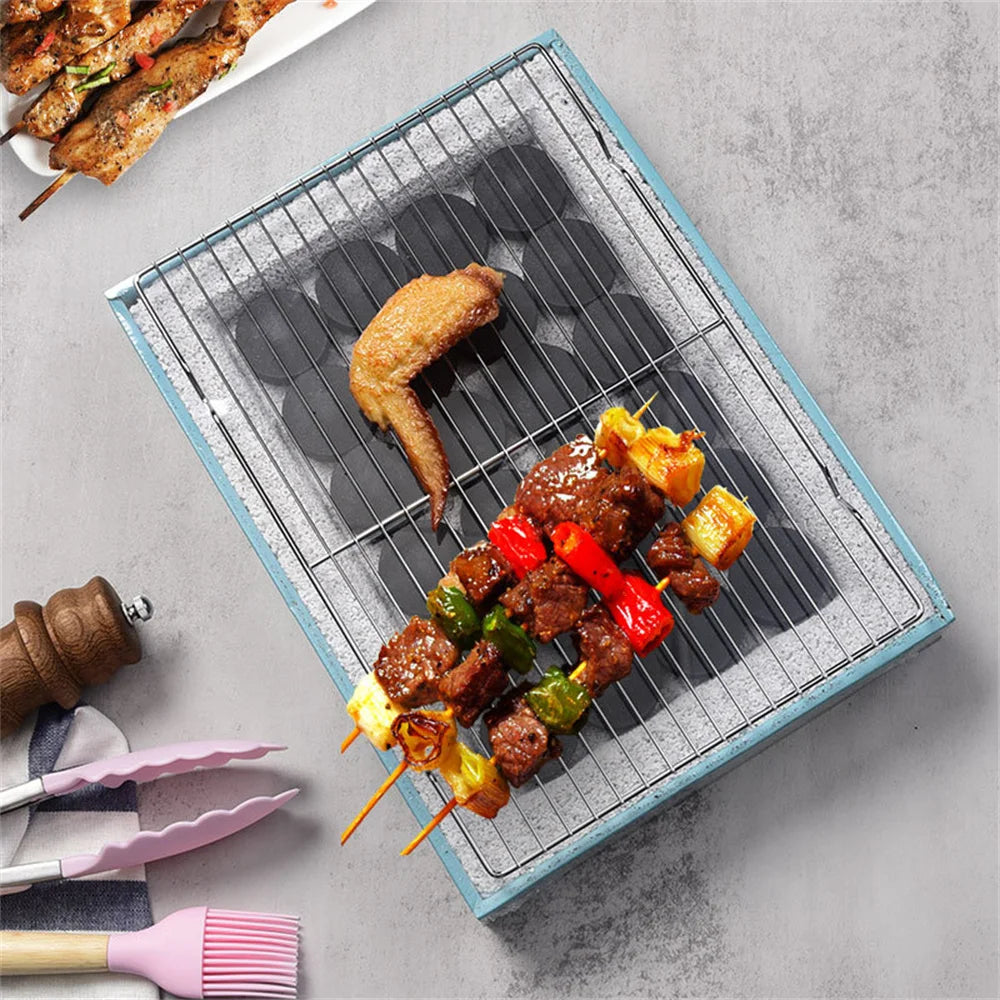 Durable Net Cooling Baking Rack Grid Rounded Corners Design Grill Sheet Bbq Grill Meshes Kitchen Tools Strong Bearing Capacity