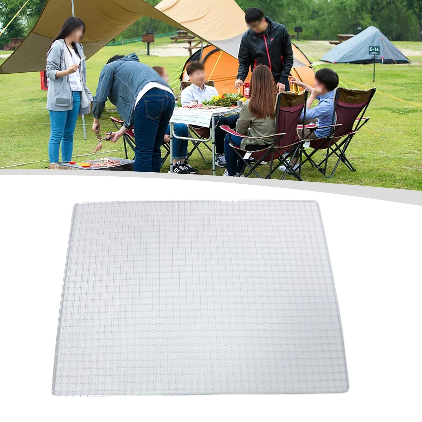 1pc BBQ Grate Mesh Net Barbecue Grill Grate Grid Stainless Steel Japanese Korean Kitchen Supplies Outdoor Picinic Tools