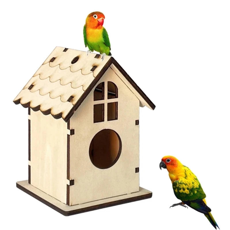 Parrot Cage House Cage Nesting Box Nest Cage Standing Hideouts Supplies DIY Bird Outdoor Nesting Box for Bird Parrot